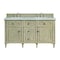 James Martin Vanities 60'' Double Vanity, Whitewashed Oak w/ 3 CM Victorian Silver Quartz Top 424-V60D-WWO-3VSL - alternate 1